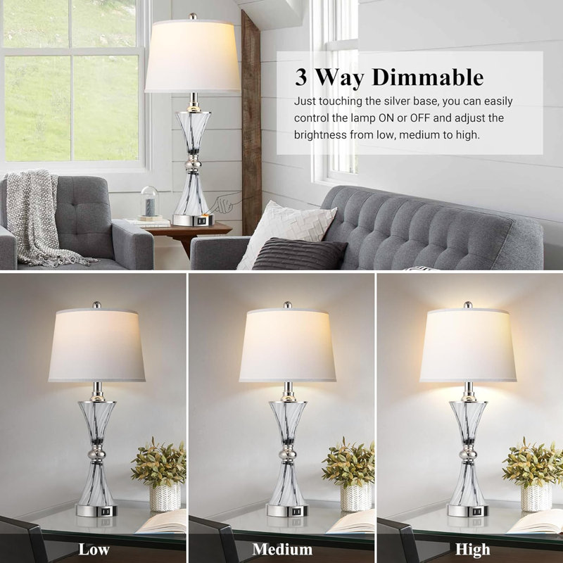 Grey nightstand lamp on sale